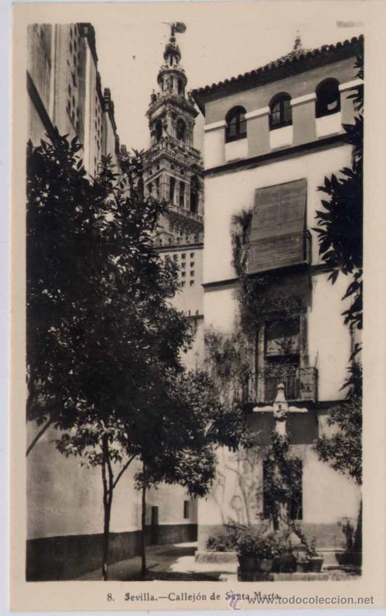 Postais: SEVILLA.-CALLEJ&Oacute;N DE SANTA MARTA