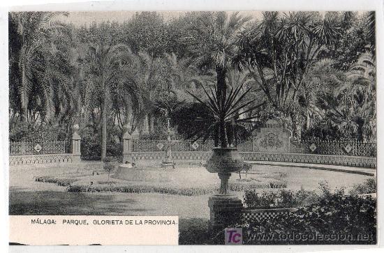 Postkarten: TARJETA POSTAL DE MALAGA. PARQUE, GLORIETA DE LA PROVINCIA. FOTOTIPIA DE HAUSER Y MENET