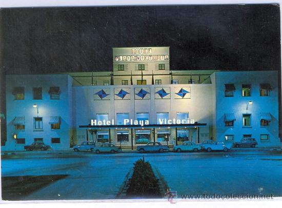 Postales: TARJETA POSTAL HOTEL PLAYA VICTORIA ASPECTO NOCTURNO CADIZ