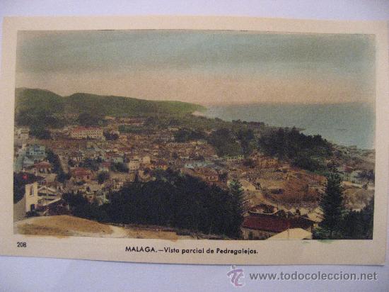 Postales: POSTAL SIN CIRCULAR DE MALAGA,VISTA PARCIAL DE PEDREGALEJOS