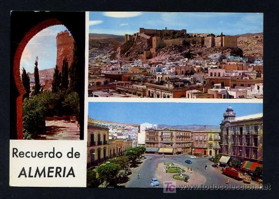 Postales: Almer&iacute;a. Ed. Arribas n&ordm; 2030, dorso sin escudo. Circulada 1967.