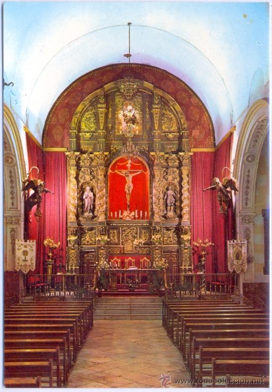 Postales: TARJETA POSTAL DE PE&Ntilde;ARROYA-PUEBLONUEVO PARROQUIA SANTA BARBARA ALTAR MAYOR CORDOBA CRISTO IGLESIA
