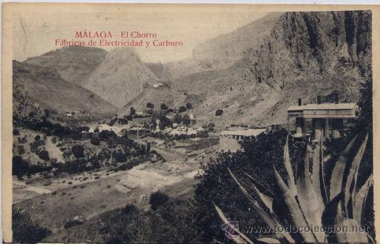 Postales: M&Aacute;LAGA.-EL CHORRO .F&Aacute;BRICA DE ELECTRICIDAD Y CARBURO