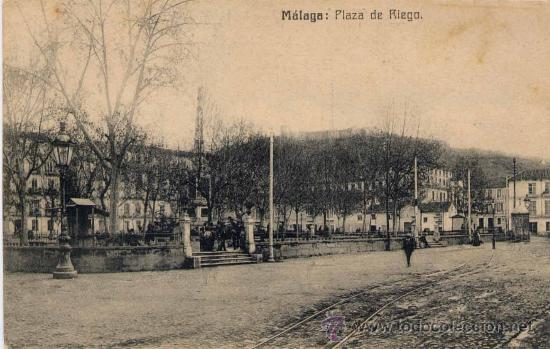 Postales: M&Aacute;LAGA.-PLAZA DE RIEGO