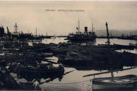 Postales: M&Aacute;LAGA.-DETALLE DEL PUERTO