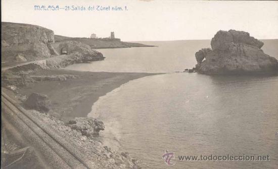 Postales: M&Aacute;LAGA.-SALIDA DEL TUNEL NUM 1