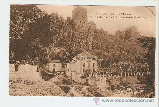 Postales: Granada - La Alhambra desde el rio Darro
