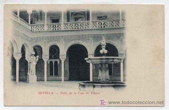 Postkarten: Sevilla.- Patio de la Casa de Pilatos. Anterior a 1906.