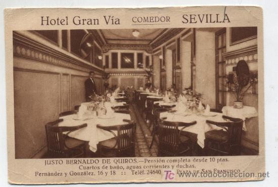 Postkarten: Hotel Gran V&iacute;a. Sevilla.- Comedor.