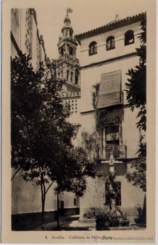 Postkarten: SEVILLA.-CALLEJ&Oacute;N DE SANTA MARTA