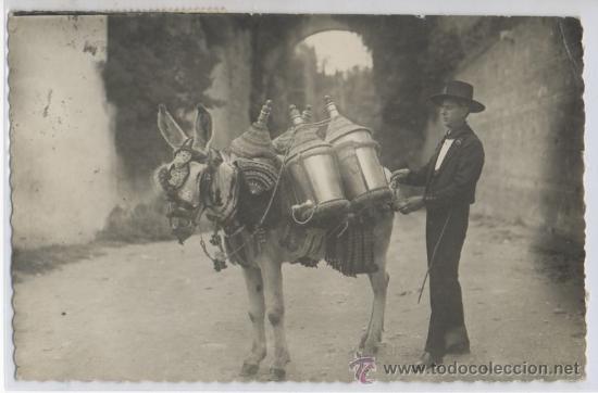 Postales: TARJETA POSTAL AGUADOR TIPICO CON SU BURRO GRANADA