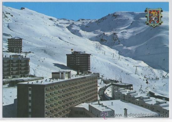 Postales: TARJETA POSTAL DE SIERRA NEVADA CONJUNTO RESIDENCIAL ESQUI GRANADA