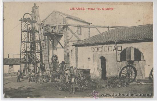 Postales: TARJETA POSTAL DE LINARES MINA EL MIMBRE JAEN MINERO MINERIA SOCIEDAD MAQUINARIA
