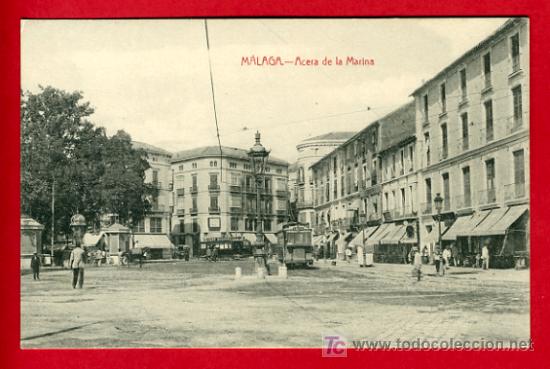 Postales: MALAGA , ACERA DE LA MARINA , EDITOR R. TOVAL , P42.280