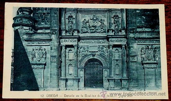 Postales: ANTIGUA POSTAL DE UBEDA - BASILICA DEL SALVADOR - ED. L. ROISIN - NO CIRCULADA.