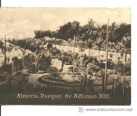 Postkarten: Postal Almeria,Parque de Alfonso XIII,original,,a&ntilde;os 20-30,ver medidas y explicaci&oacute;n
