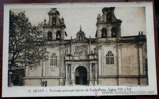 Postales: ANTIGUA POSTAL DE UBEDA - JAEN - FACHADA PRINCIPAL IGLESIA DE SANTA MARIA - ED. IMP. DE LA LOMA - NO