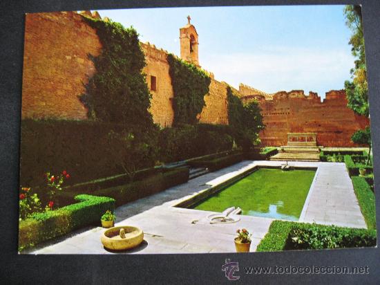 Postales: POSTAL SIN CIRCULAR DE ALMERIA,JARDINEs DE LA ALCAZABA Y CAMPANA DE LA VELA.