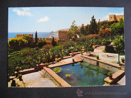 Postales: POSTAL SIN CIRCULAR DE ALMERIA,JARDINEZ DE LA ALCAZABA