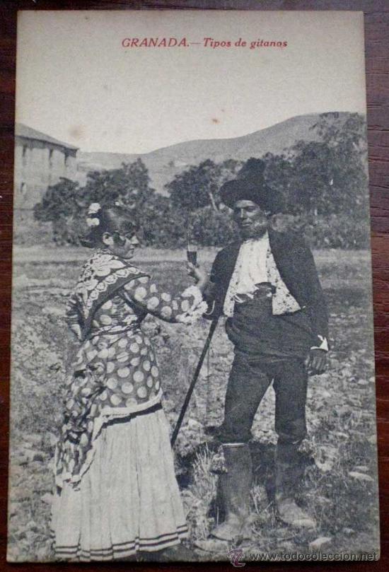 Postales: ANTIGUA POSTAL DE GRANADA - TIPOS DE GITANOS - ED. SOGENIOLA - NO CIRCULADA. - Foto 1