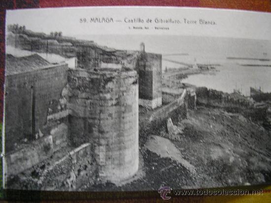 Postales: POSTAL MALAGA L. ROISIN CASTILLO GIBRALFARO- TORRE BLANCA