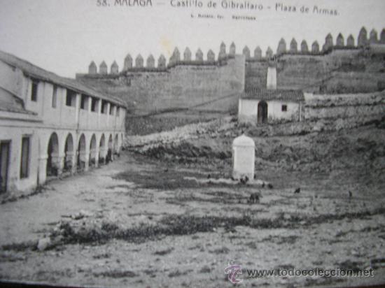 Postales: POSTAL MALAGA L. ROISIN CASTILLO GIBRALFARO PLAZA DE ARMAS