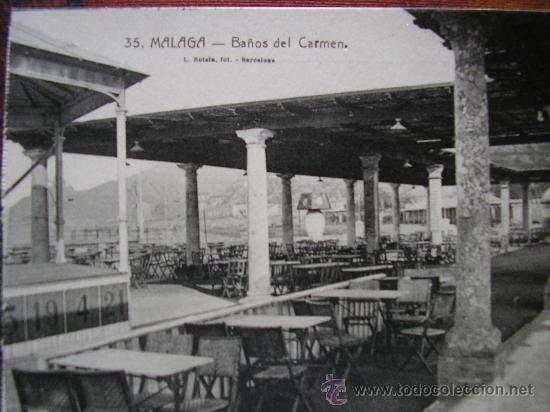 Postales: POSTAL MALAGA L. ROISIN BA&Ntilde;OS DEL CARMEN