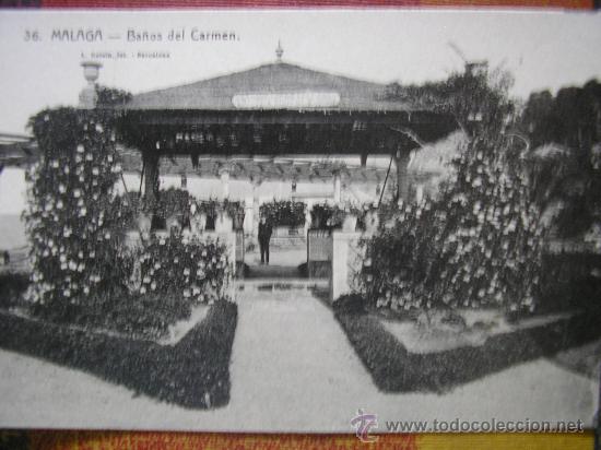 Postales: POSTAL MALAGA L. ROISIN BA&Ntilde;OS DEL CARMEN