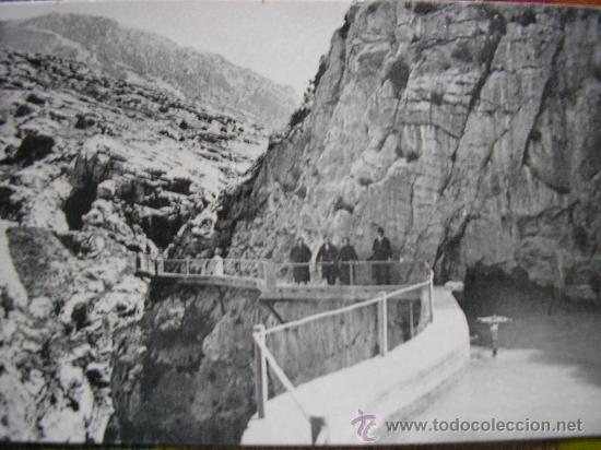 Postales: EL CHORRO ( MALAGA ) L. ROISIN CANAL DE LA HIDROELECTRICA Y CAMINO DEL REY