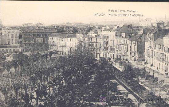Postales: M&Aacute;LAGA.- VISTA DESDE LA ADUANA
