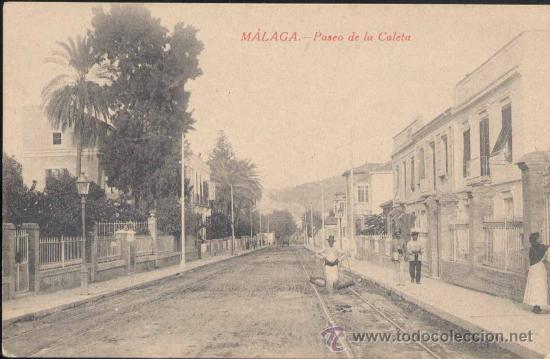 Postales: M&Aacute;LAGA.- PASEO DE LA CALETA