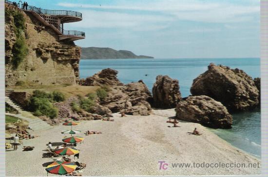 Postcards: Nerja.- Playa y Balc&oacute;n de Europa.
