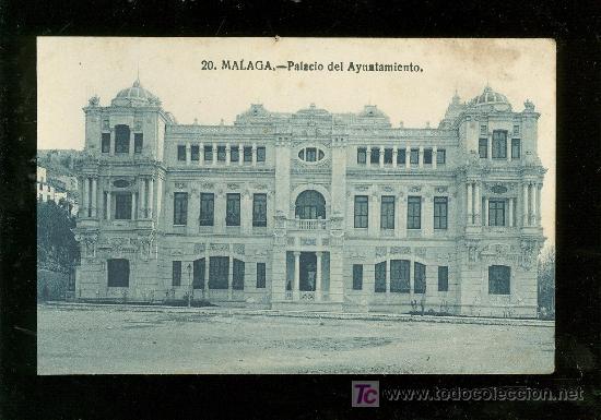Cartoline: TARJETA POSTAL DE MALAGA. PALACIO DEL AYUNTAMIENTO. N&ordm; 20.