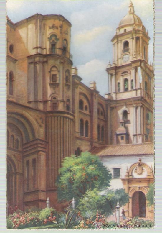 Postcards: M&aacute;laga.- Catedral y Patio de las Cadenas.