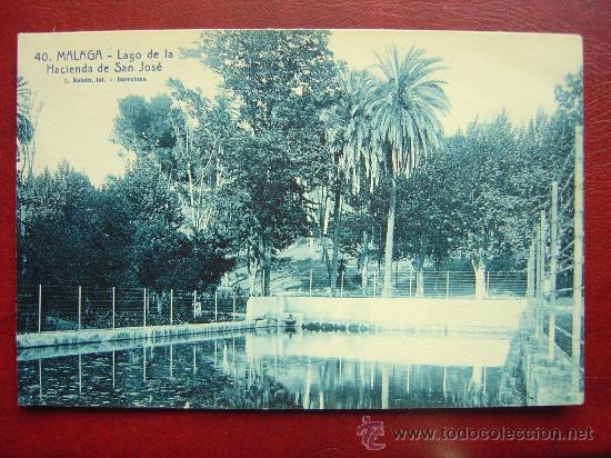 Postales: MALAGA, LAGO DE LA HACIENDA DE SAN JOSE