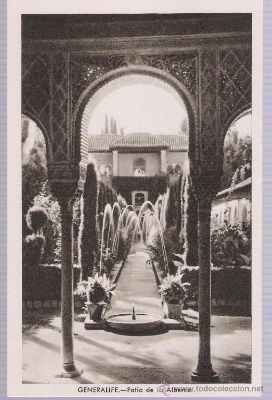 Postales: Granada. Generalife.- Patio de la Alberca. - Foto 1