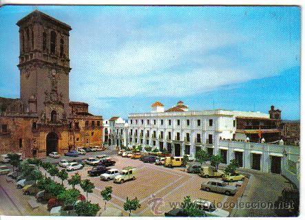 Postales: POSTAL DE ARCOS DE LA FRONTERA (C&Aacute;DIZ)CON COCHES DE LOS A&Ntilde;OS 60-70