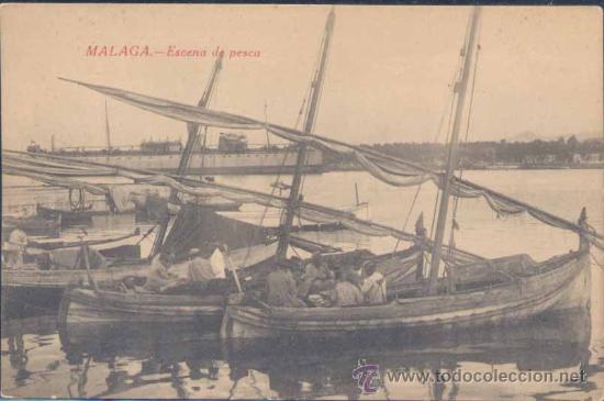 Postales: M&Aacute;LAGA.- ESCENA DE PESCA