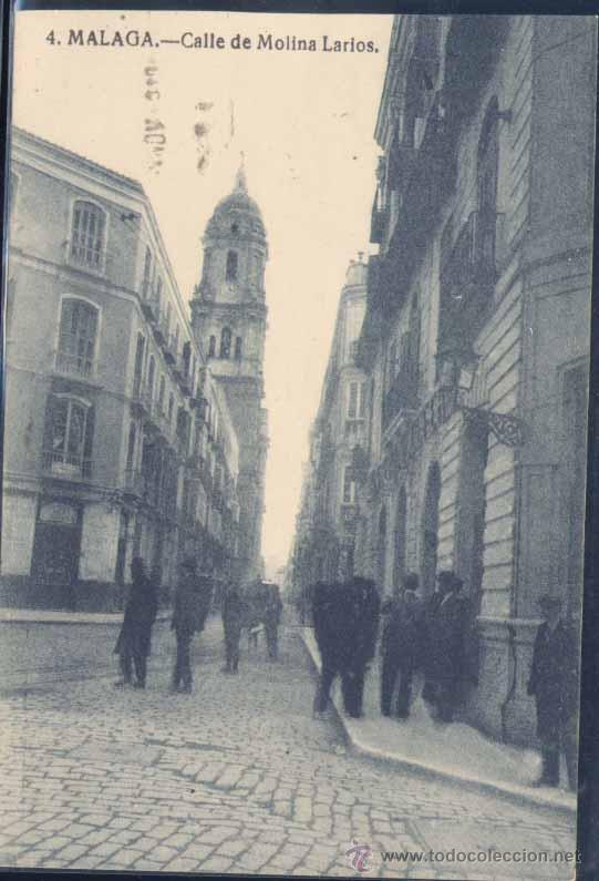Postales: M&Aacute;LAGA.- CALLE DE MOLINA LARIOS