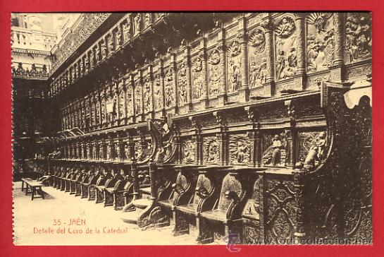 Postales: jaen, detalle del coro de la catedral,   P42169