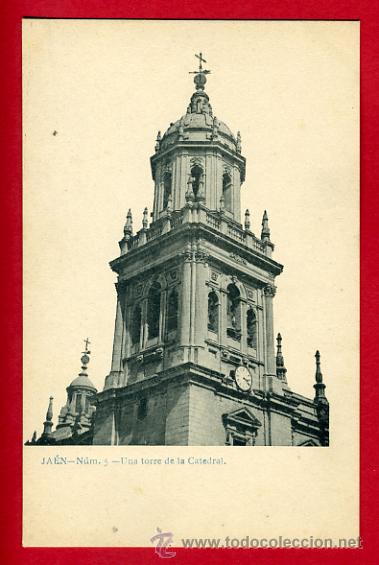 Postales: jaen , una torre de la catedral   , reverso sin partir   , P44032