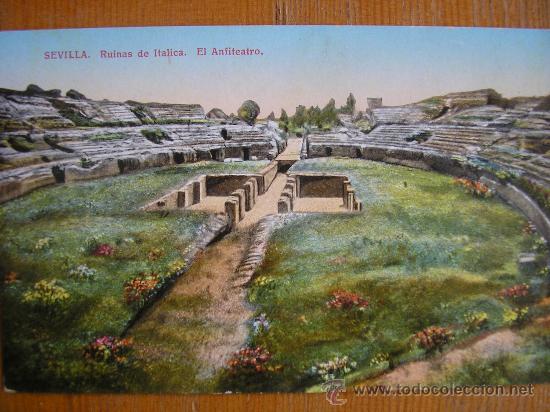 Cartoline: POSTAL SEVILLA ED. C.R.S RUINA DE ITALICA ANFITEATRO