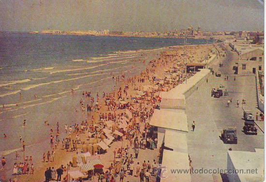 Postales: cadiz - playa de la victoria  circulada