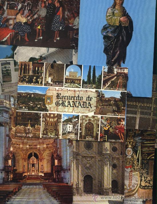 Postales: Lote 10 postales Granada - Foto 1