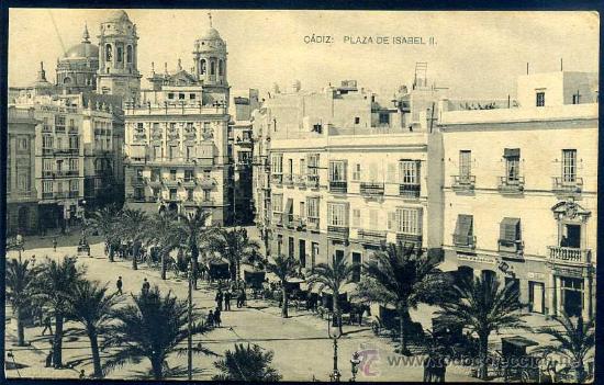 Postales: CADIZ : Hauser y Menet - Plaza de Isabel II