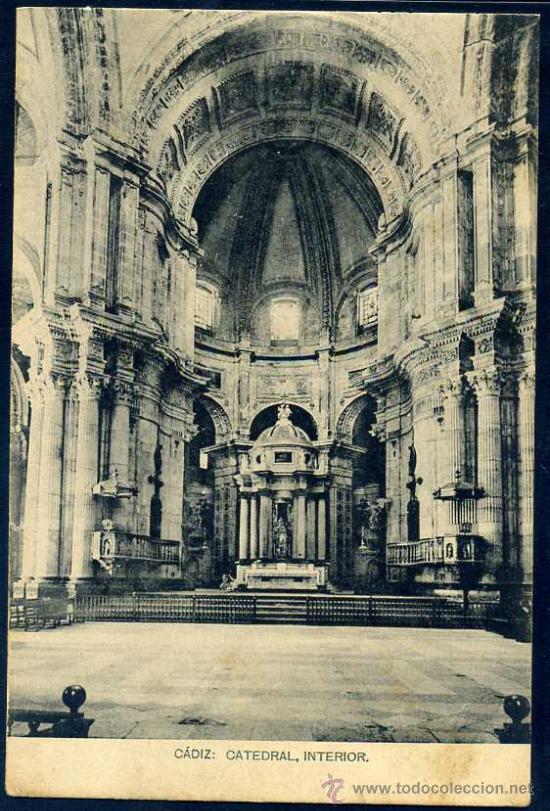 Postales: CADIZ : Hauser y Menet - Catedral, Interior