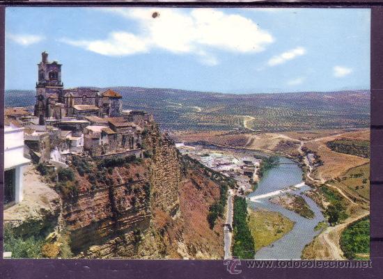 Postales: VISTA PARCIAL E IGLESIA DE SAN PEDRO SOBRE LA PE&Ntilde;A - ARCOS DE LA FRONTERA - CADIZ