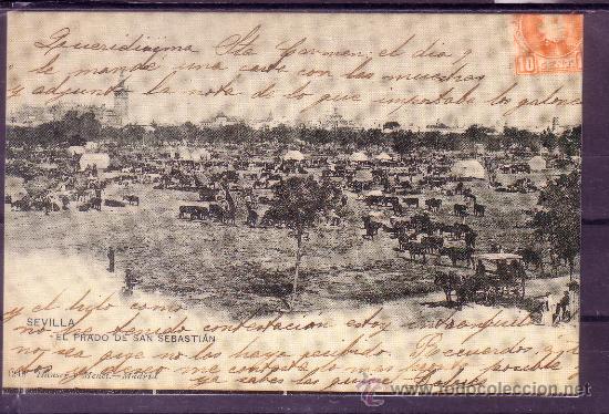 Postkarten: REPRODUCION DE VIEJAS POSTALES EDITADAS POR EL AYUNTAMIENTO EN 1992 - FERIA DE SEVILLA