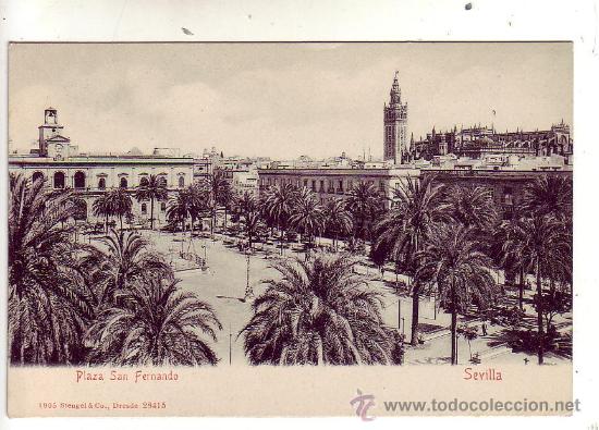 Cartoline: sevilla - plaza san fernando.