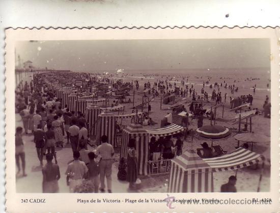 Postales: cadiz - playa de la victoria.